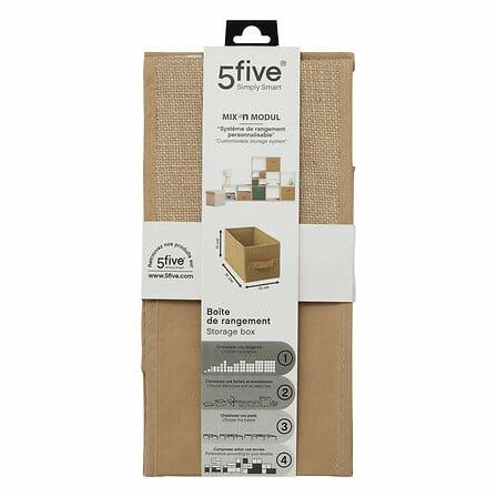 Pudełko do regału Mix`n Modul 15x31 cm beżowe składane boho 5five simply smart